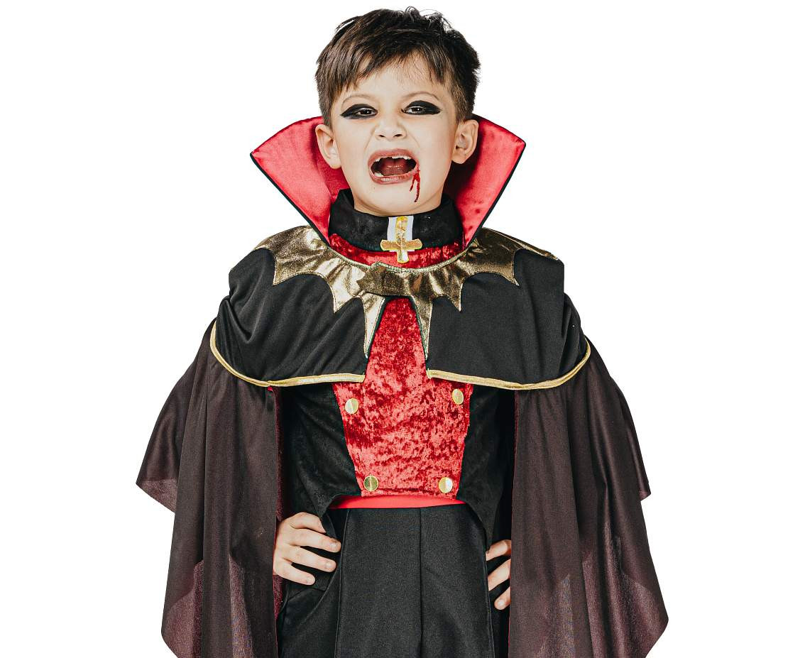 Role play-set for child Gothic Vampire (shirt, cape, pants), size 110/120 cm EOL